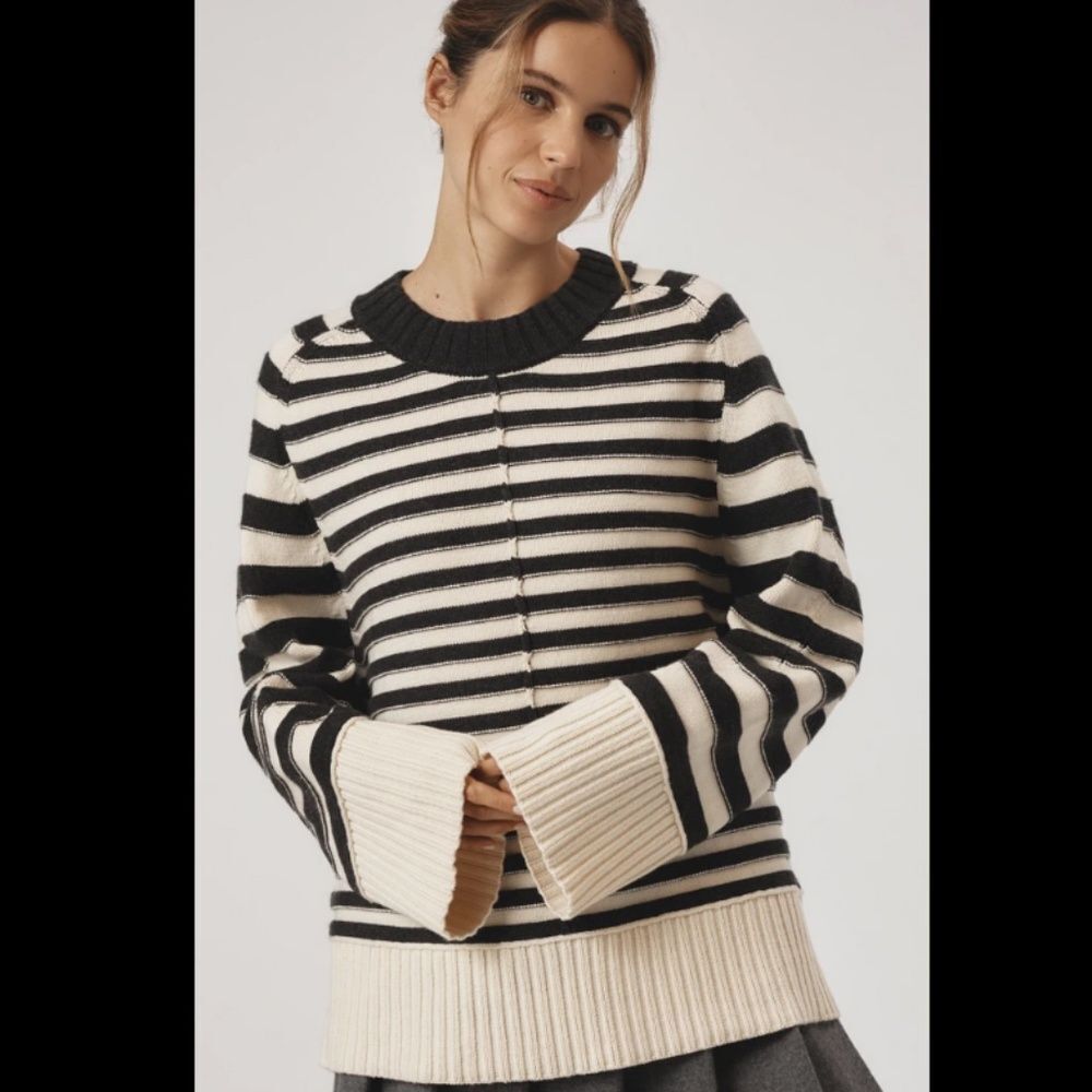 Anthropologie The Chandler Crew-Neck Relaxed Pullover Sweater - Picture 2 of 3